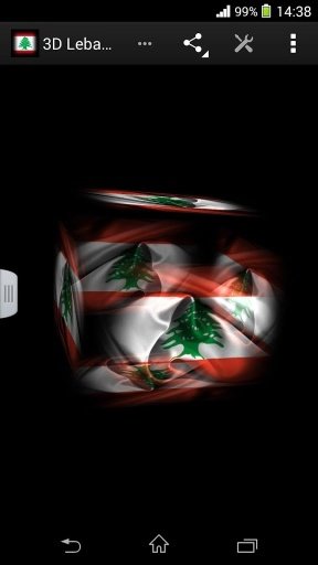 3D Lebanon Cube Flag LWP截图1