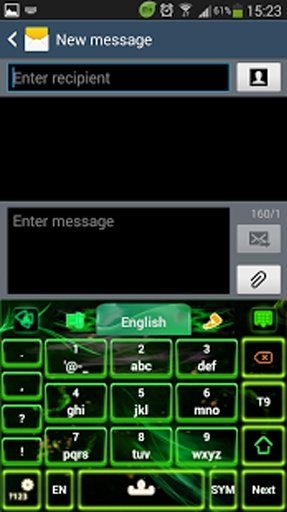 Green Flame GO Keyboard Theme截图7