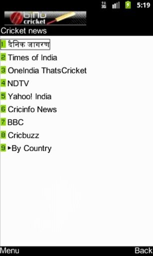 Live Cricket Scores on biNu截图5