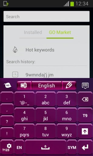 键盘的Android紫色截图1