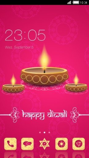 Diwali Diya Clauncher Theme截图4