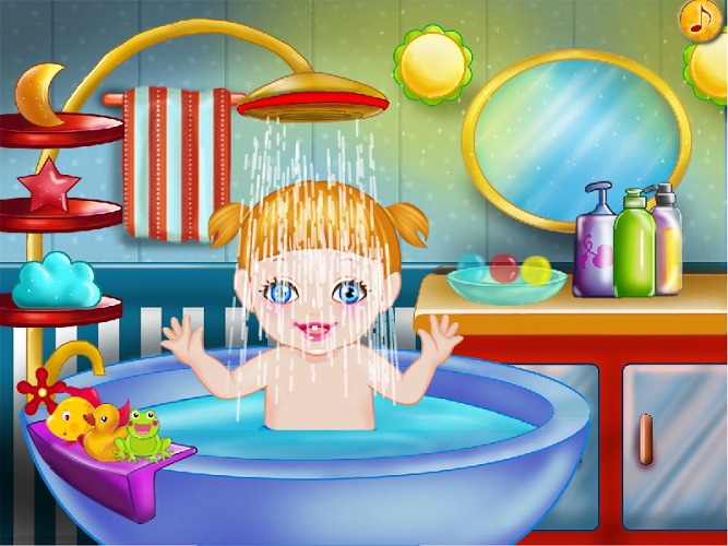 婴儿沐浴女孩子的游戏截图1