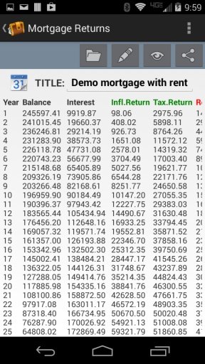 Mortgage Returns Calculator截图3