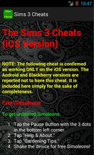 Cheats &amp; Guide for Sims 3截图7