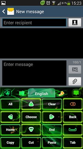 Green Flame GO Keyboard Theme截图8