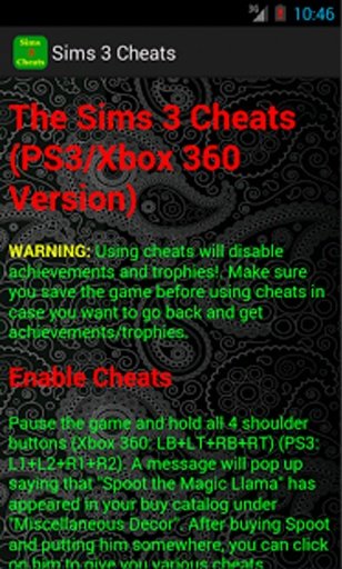 Cheats &amp; Guide for Sims 3截图2