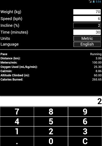 Treadmill Calorie Calculator截图4