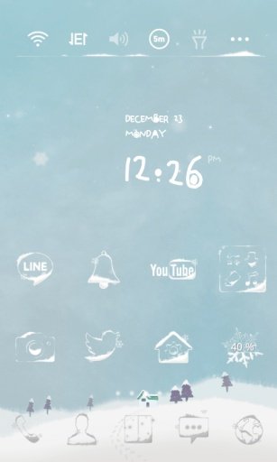 Falling snow dodol theme截图1