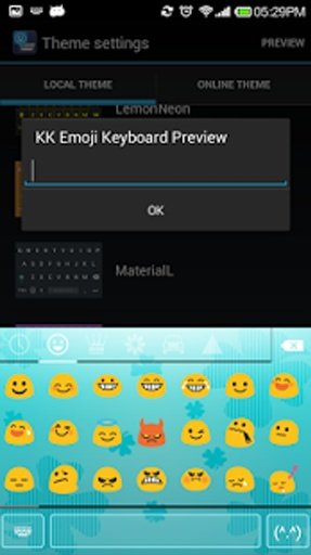 Mint Blue - Emoji Keyboard截图1
