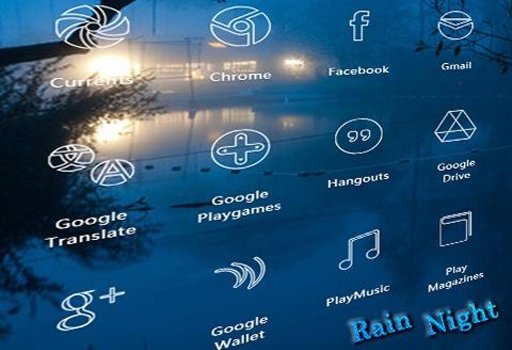 Rain Night Icons &amp; Wallpapers截图5