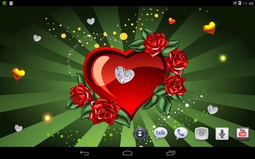 Valentines Gold Hearts HD LWP截图3