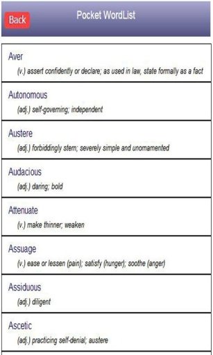 Pocket GRE SAT GMAT Wordlist截图6