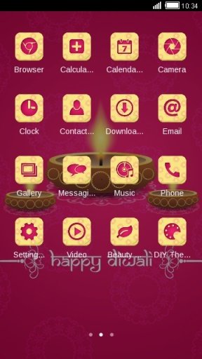 Diwali Diya Clauncher Theme截图1