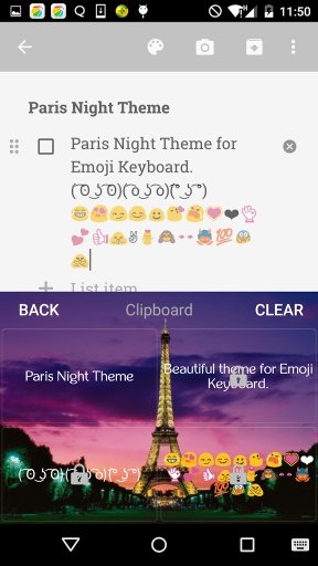 Paris Night Emoji Keyboard截图1