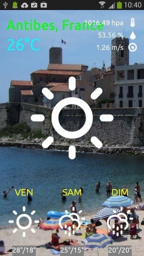 Weather Antibes Sun截图6