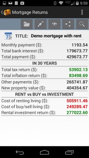 Mortgage Returns Calculator截图5