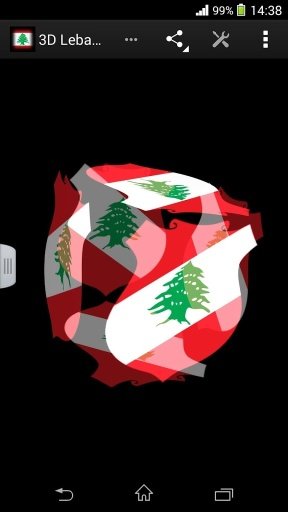 3D Lebanon Cube Flag LWP截图3