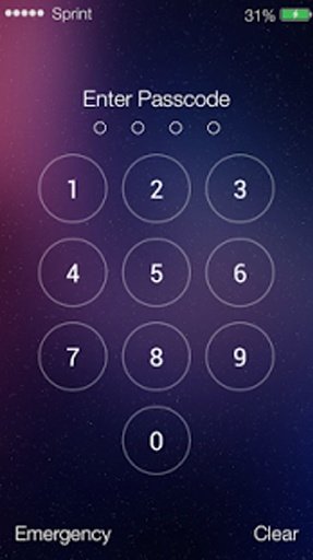 iOS 7 Galaxy Space Lockscreen截图8