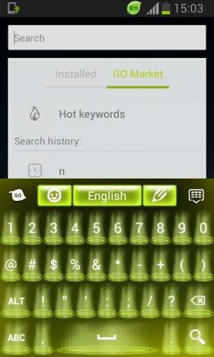 Keyboard for Android Green截图1