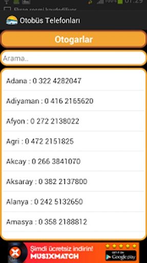 Otob&uuml;s Telefonları截图1