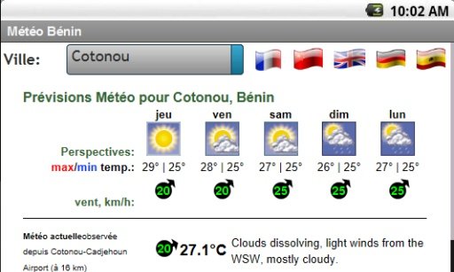 Météo Bénin截图3