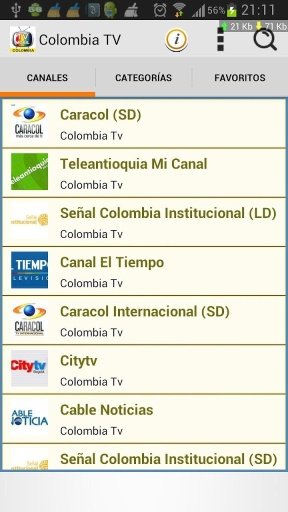 Canales de Colombia TV截图3