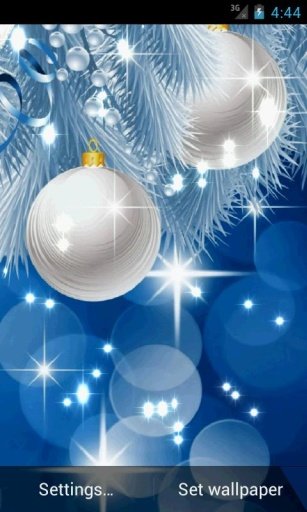 Blue Christmas Sparkle LWP截图1