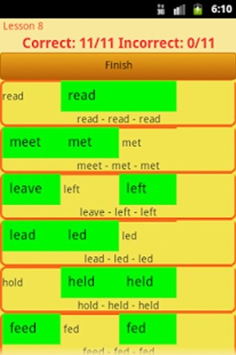 English Irregular Verbs 7 - 9截图10