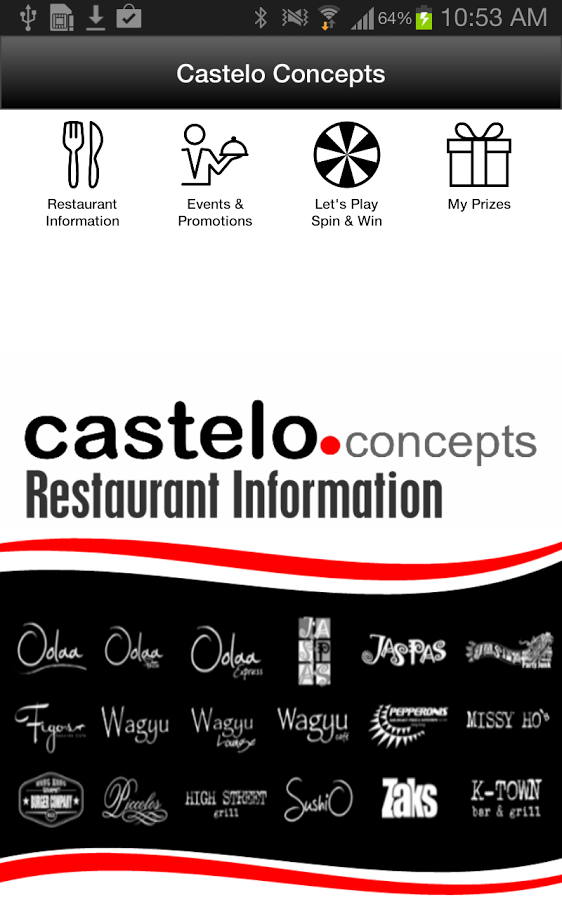 Castelo Restaurants Spin & Win截图1