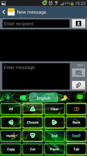 Green Flame GO Keyboard Theme截图2