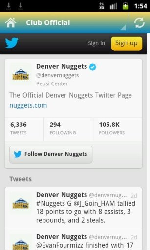 Denver Nuggets Twitters截图2