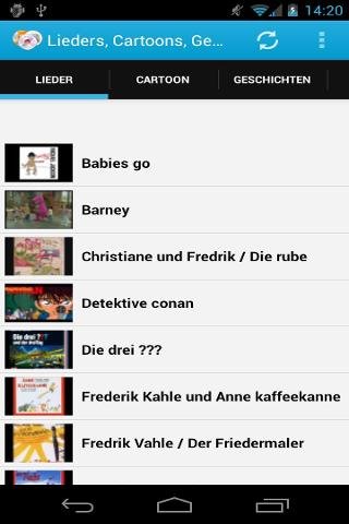 Cartoons, Lieders f&uuml;r Kinder截图2