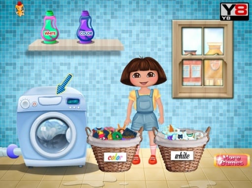 Dora Washing Clothes Kid Game截图1