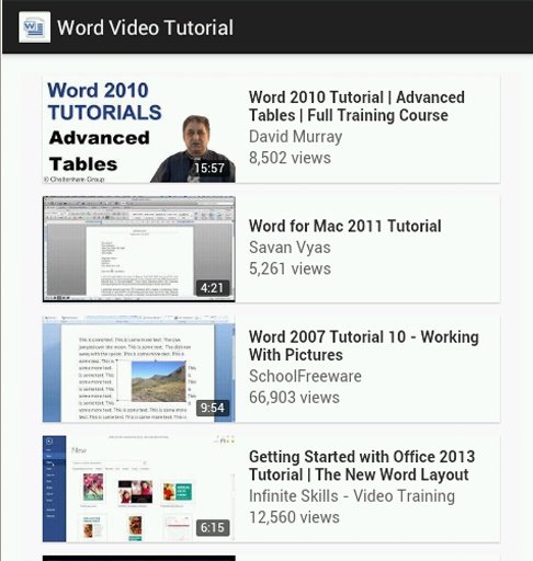 Word Video Tutorial截图4