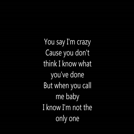 I am not the only one - lyrics截图1