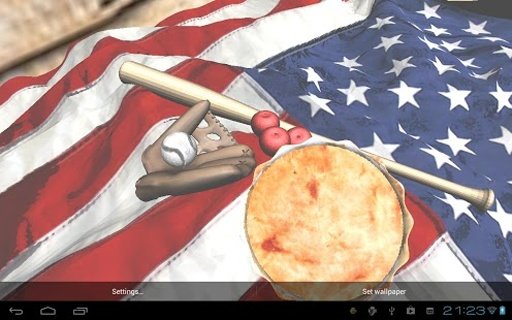 American Flag Apple Pie 3D LWP截图7