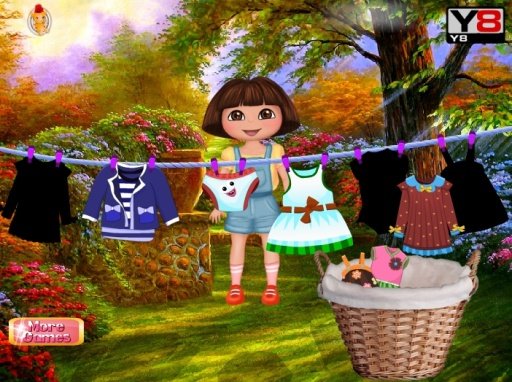 Dora Washing Clothes Kid Game截图3