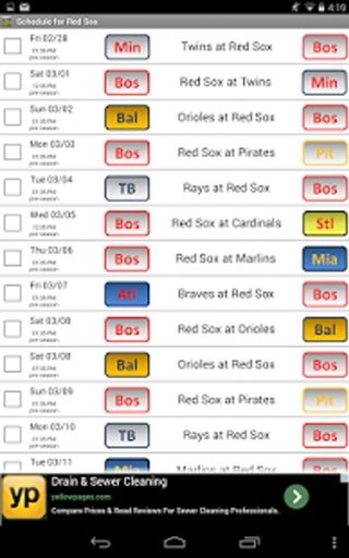 Boston Baseball Schedule截图4