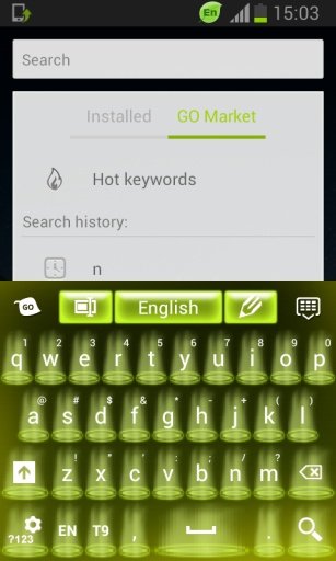 Keyboard for Android Green截图3