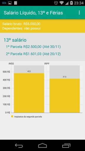 Sal&aacute;rio L&iacute;quido, 13&ordm; e F&eacute;rias截图2