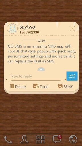 GO SMS PRO STICKY NOTES THEME截图3