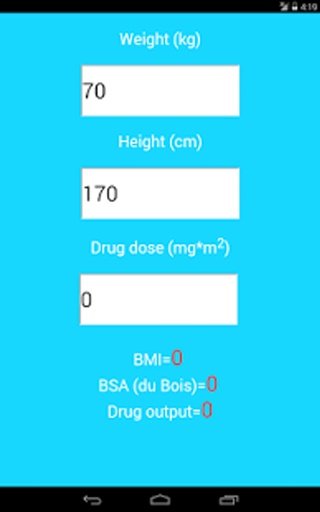 BMI/BSA Oncology截图6