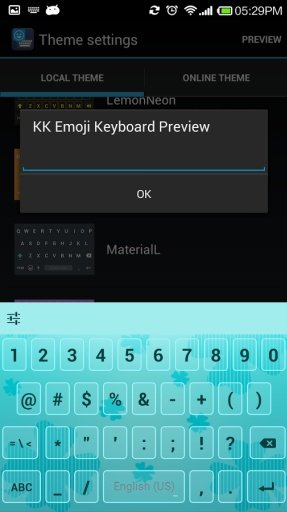 Mint Blue - Emoji Keyboard截图2