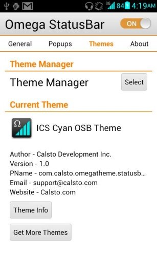 ICS Cyan Omega StatusBar Theme截图7