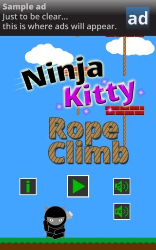 Ninja Kitty Rope Climb截图3