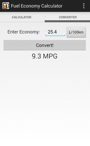 MPG Fuel Economy Calc-Convert截图1