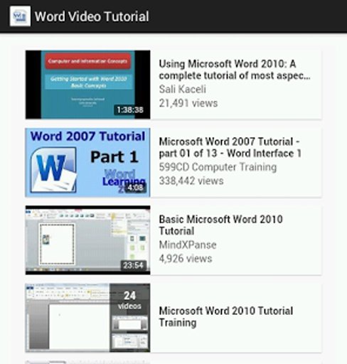 Word Video Tutorial截图2