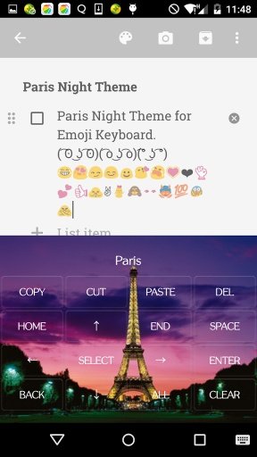 Paris Night Emoji Keyboard截图4