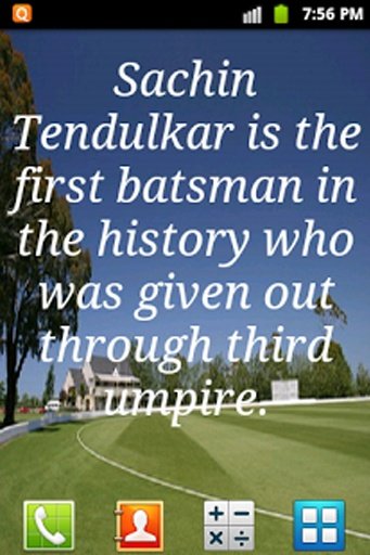 Sachin Facts Live Wallpaper截图3