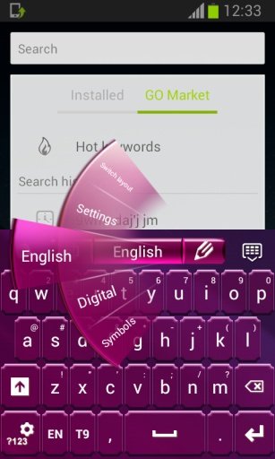 键盘的Android紫色截图6
